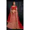 Aesthetic Red Color Velvet Heavy Designer Bridal Wedding Wear Lehenga Choli -9541112156