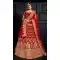 Gorgeous Red Color Velvet Heavy Designer Bridal Wedding Wear Lehenga Choli -9541112159