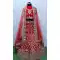 Divine Red Color Velvet Heavy Designer Bridal Wedding Wear Lehenga Choli -9554112300