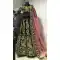 Green Color Markable Velvet Designer Wedding Sangeet Wear Lehenga Choli -9584112609