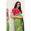 bridal banarasi silk saree blouse designs images -9629113040