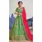Green Color Satin Silk Traditional Party Wear Designer Lehenga Choli -9692113843