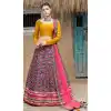 art silk party wear lehenga and crop top -9708114066