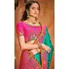 bridal wedding saree satin party wear -9807115290