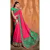 bridal wedding satin saree uk online -9807115293