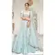 Ice Blue Color Heavy Silk With Fusing Bridal Wedding Wear Lehenga Choli -9819115367