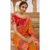 wedding pure silk saree with dupatta -9863115695