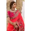 wedding pure silk saree with jewellery -9863115696