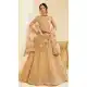 Golden Color Heavy Net Designer Bridal Wedding Sangeet Wear Lehenga Choli -9902115975