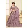 violet net embroidered bridal lehenga choli -9902115982
