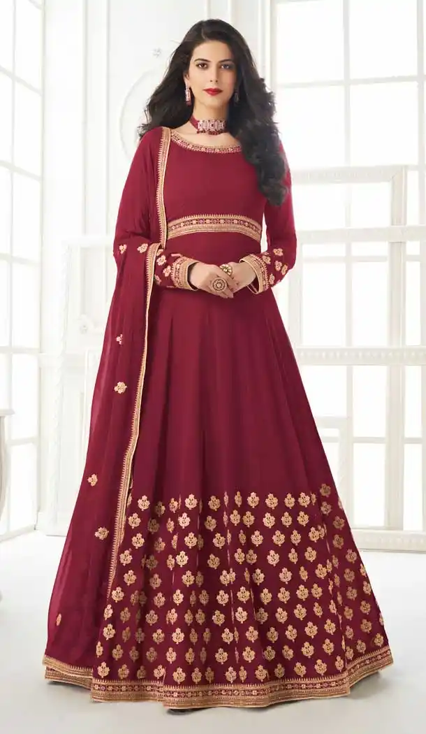 Pinkish Maroon Color Net Heavy Designer Bridal Pakistani Salwar Suit -9965116659