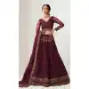 net embroidered women  lehenga choli -033117485