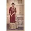 heavy chinon silk palazzo night suit -071117754