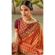 Red Beige Color Weaved Silk Designer Traditional Wear Saree Blouse -075117779
