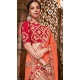 Orange Color Satin Silk Designer Traditional Party Wear Saree -076117783