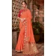 Orange Color Satin Silk Designer Traditional Party Wear Saree -076117783