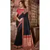 satin silk traditional wear sarees with stone work -076117786
