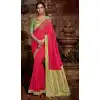 satin silk traditional wear saree blouse -076117788