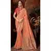 satin silk banarasi traditional wear saree -076117790