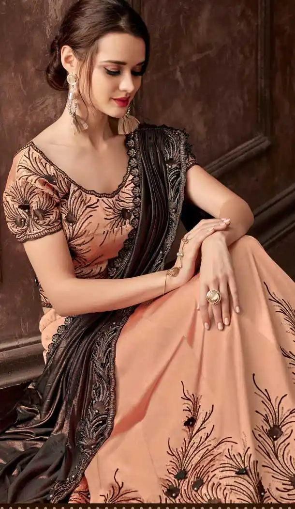 one minute wear lehenga saree combination -077117799