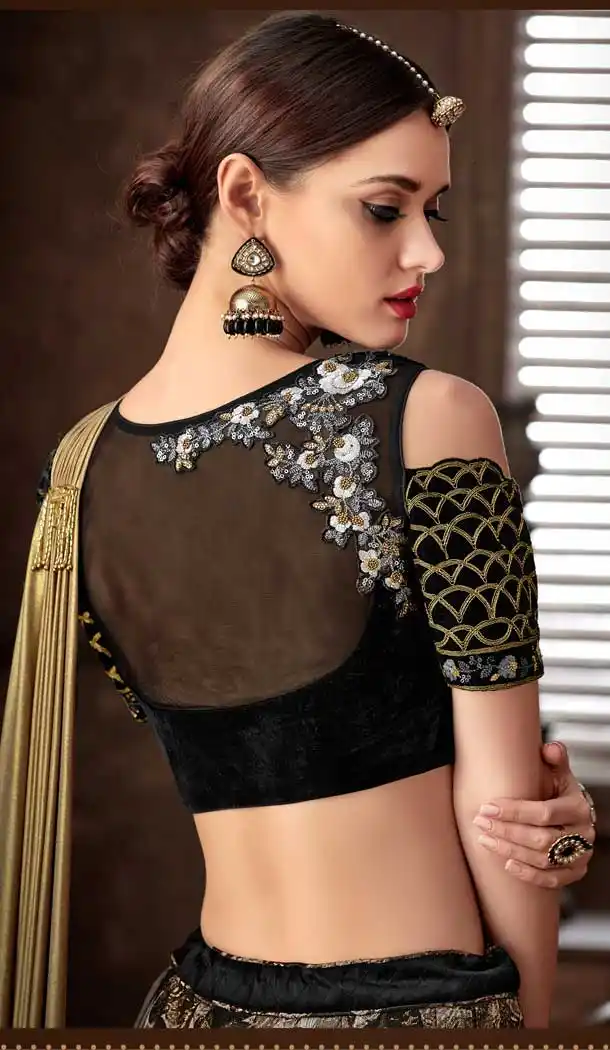 Multi Color Fancy Fabric Designer One Minute Wear Lehenga Style Saree -077117803