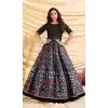 indo western tafetta silk gown designs -095117966
