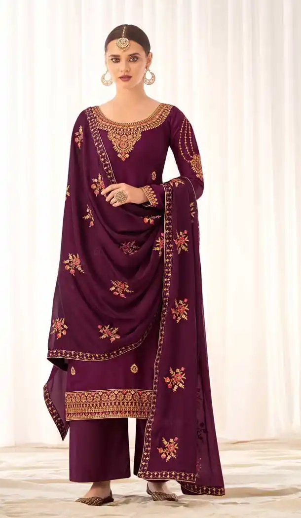 tussar silk palazzo suit pick online -107118073