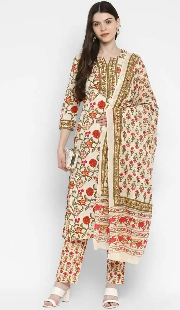 Lovely Off White Color Cotton Readymade Casual Party Wear Kurti -224119276