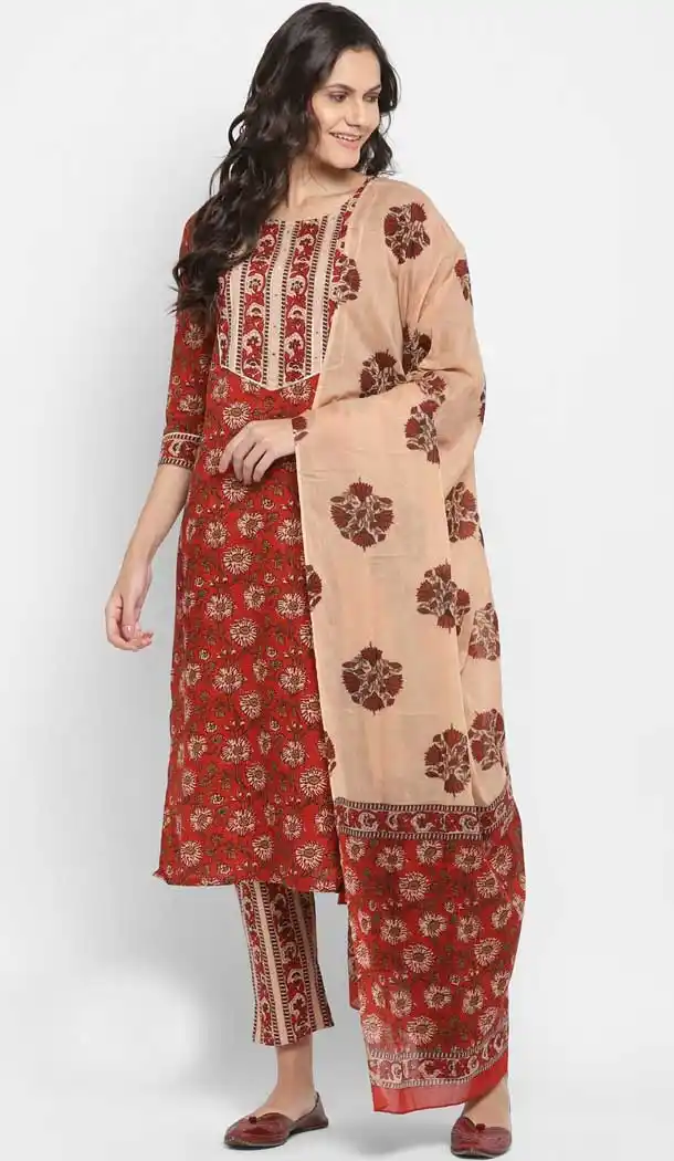 Tantalizing Maroon Color Cotton Readymade Casual Party Wear Kurti -224119279
