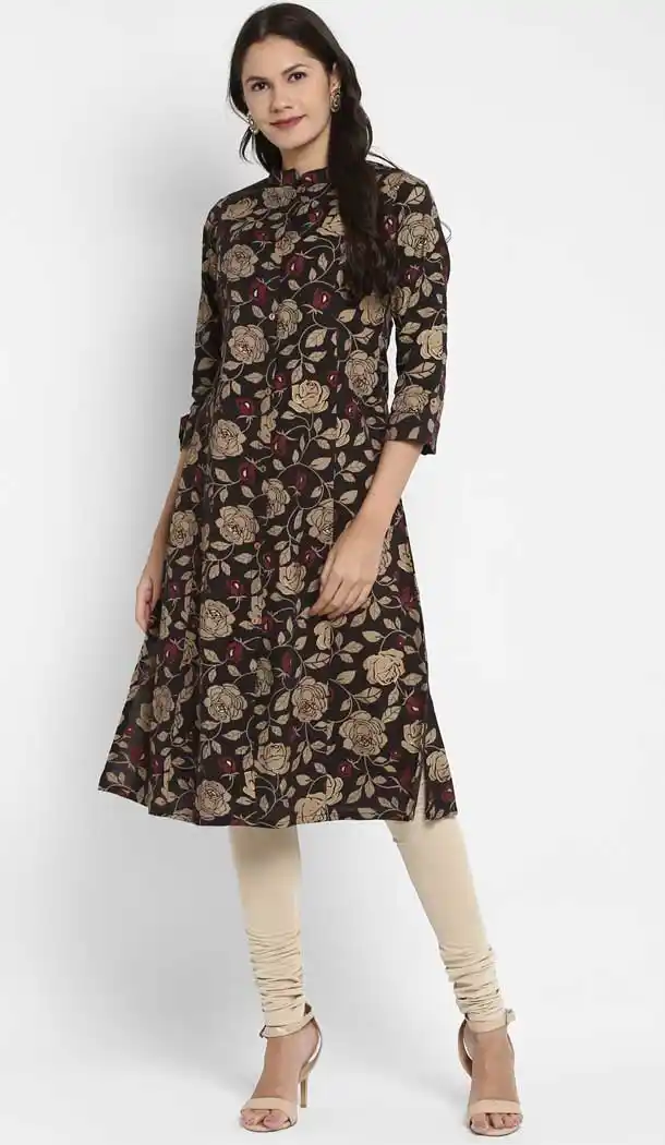 Black Color Cotton Readymade Summer Casual Party Wear Kurti -225119291