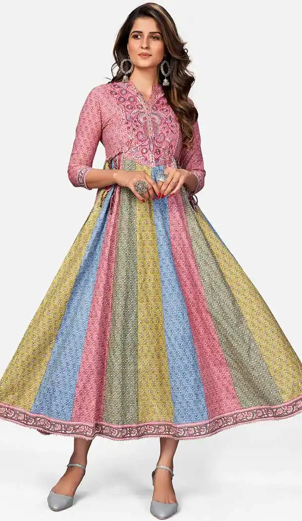 Luscious Multi Color Cotton Readymade Summer Casual Party Wear Kurti -225119302