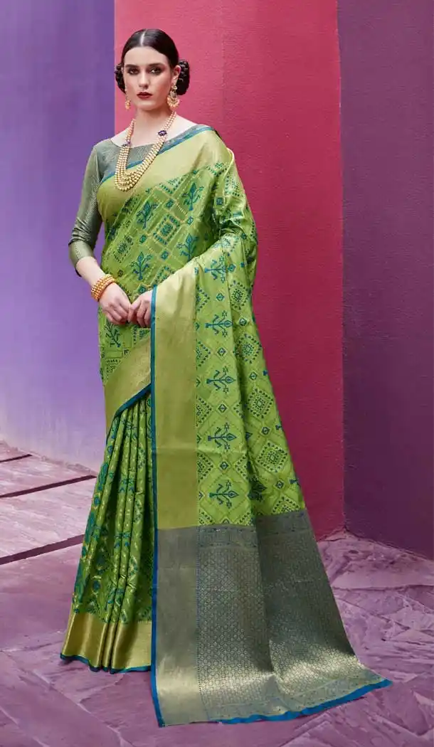 patola art silk traditional saree suppliers -250119420