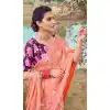 brasso silk printed saree bandhani -274119574