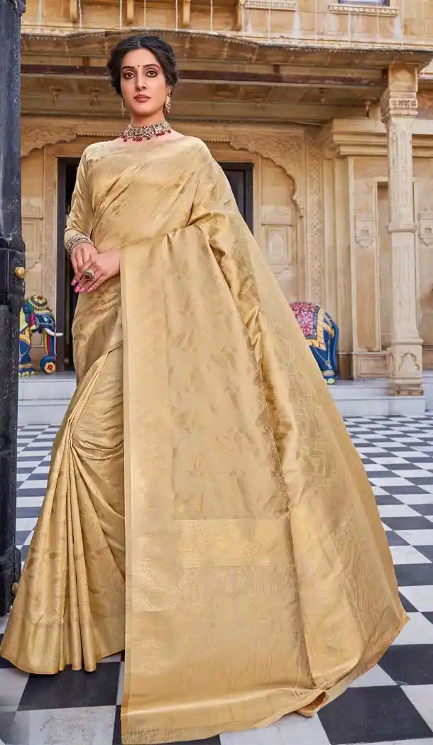Beige Color Art Silk Designer Classic Traditional Wear Saree Blouse -291119766