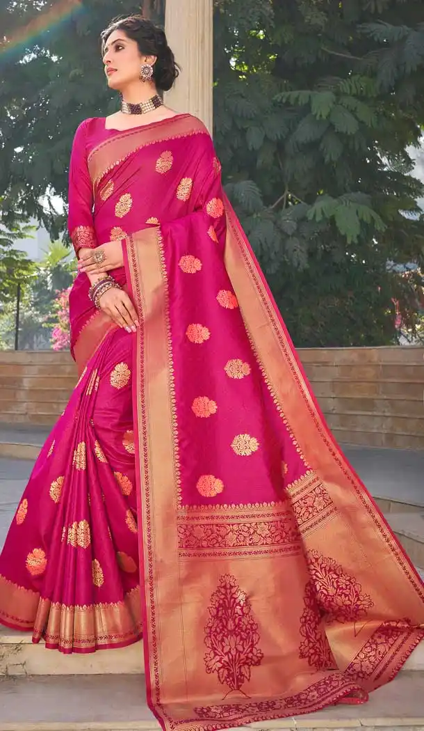 Pink Color Art Silk Designer Classic Traditional Wear Saree Blouse -291119767