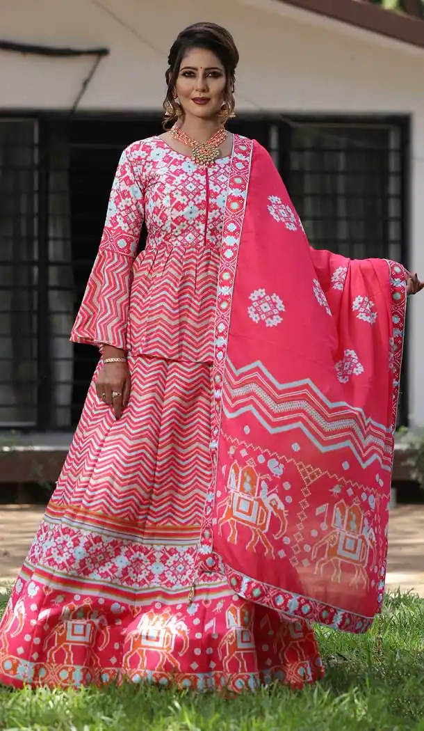 Pink Color Killer Silk Patola Printed Traditional Party Wear Lehenga Choli -86915914