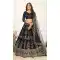 Black Color Satin Silk Designer Party Wear Lehenga Choli -499121676
