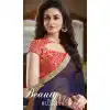 georgette casual saree with printed blouse -604122677