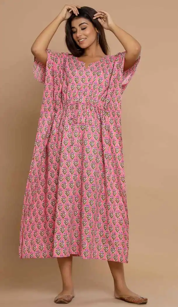 Classy Pink Color Cotton Designer Casual Wear Readymade Kaftan Kurti -629122950
