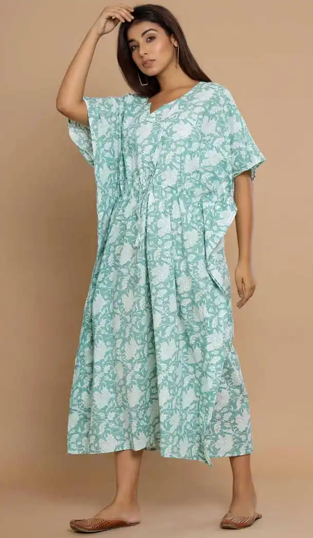 Light Sea Green Color Cotton Designer Casual Wear Readymade Kaftan Kurti -629122953
