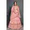 Baby Pink Color Slub Silk Embroidery Bridal Wear Women Lehenga Choli -633122982