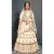 Cream Color Slub Silk Embroidery Bridal Wear Women Lehenga Choli -633122983