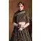 Black Color Raw Silk Designer Wedding Sangeet Wear Lehenga Choli -645123097