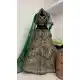 Green Color Markable Velvet Designer Wedding Wear Lehenga Choli -662123298