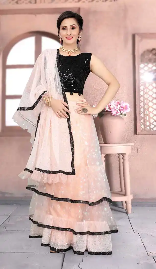 Cream Color Net Heavy Designer Party Wear Women Saree Blouse -676123498