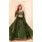 Green Color Silk Satin Traditional Party Wear Designer Lehenga Choli -705123817