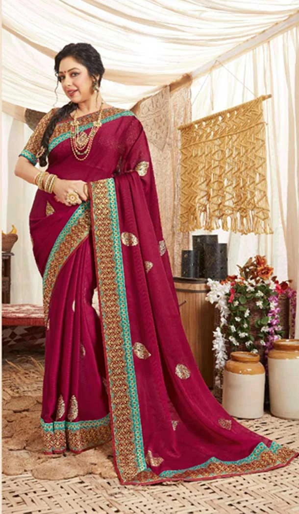 Maroon Color Art Silk Designer Traditional Party Wear Saree Blouse -733124107 Maroon Color Art Silk Designer Traditional Party Wear Saree Blouse -733124107