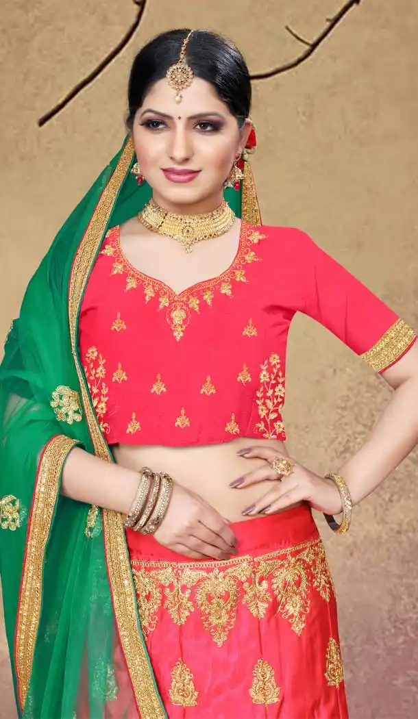 Pink Color Silk Blend Designer Traditional Wear Lehenga Choli -736124132
