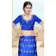 Charming Blue Color Silk Blend Designer Traditional Wear Lehenga Choli -736124135