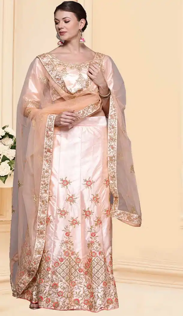 Tranquil Baby Pink Color Silk Designer Traditional Wear Lehenga Choli -737124140